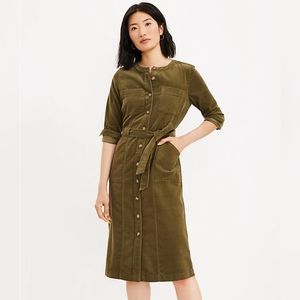 Loft Corduroy Shirt Dress